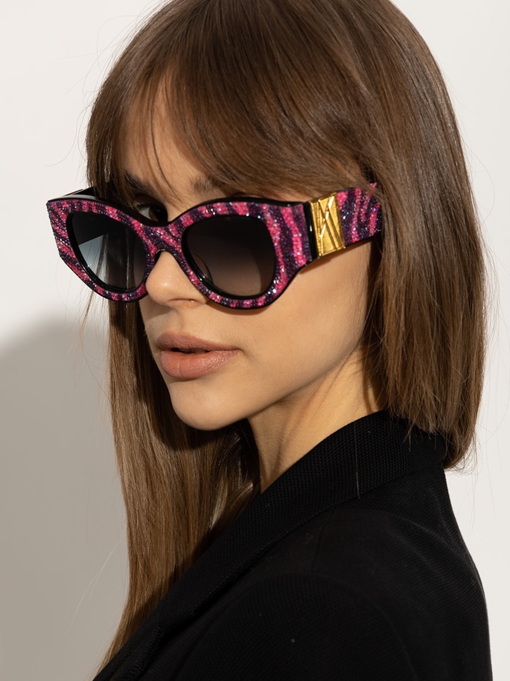 New Anna Karin Karlsson Lucky Goes To Vegas Cerise Zebra Sunglasses Authentic
